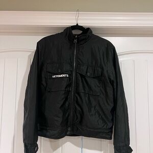Vetements Tricots Black Reversible Windbreaker Jacket